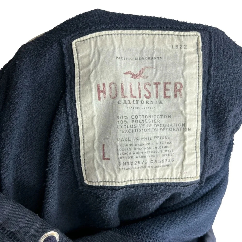 Y2K Hollister Navy Hoodie L - Picture 8 of 8